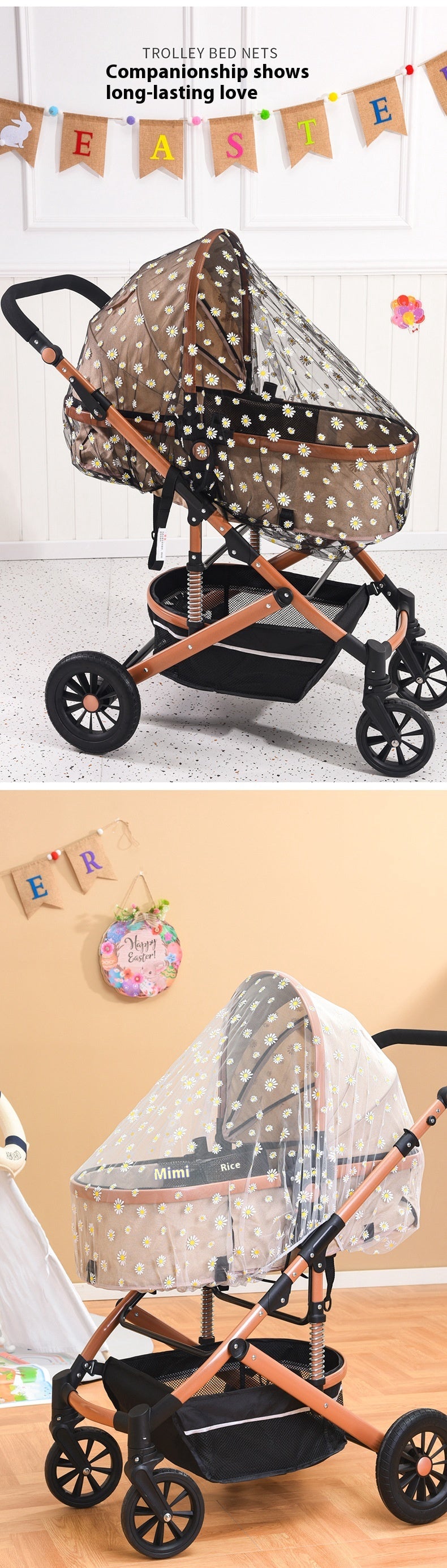 Infantile Mosquito Net Complete-type Printing Stroller Mosquito Nets